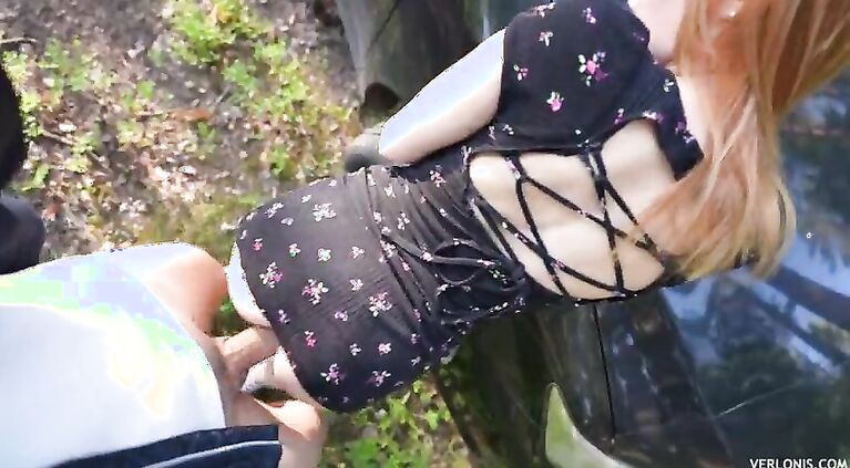 Surprise Verlonis for Justin lush Control inside her pussy while driving car in Public