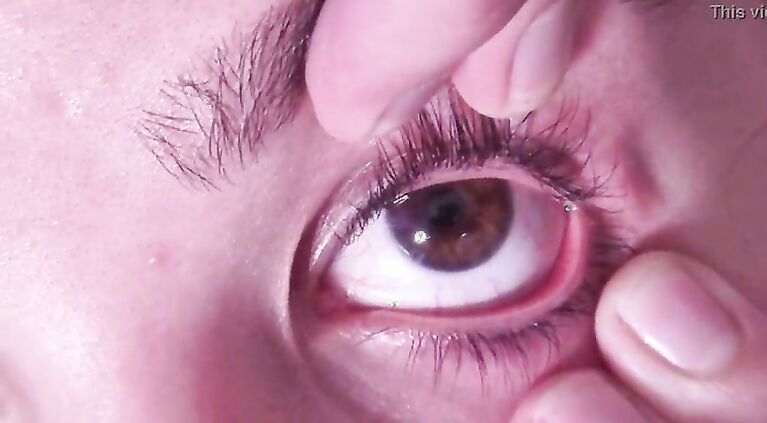Cum dumpster gets a full cumshot into her open eye | talking
