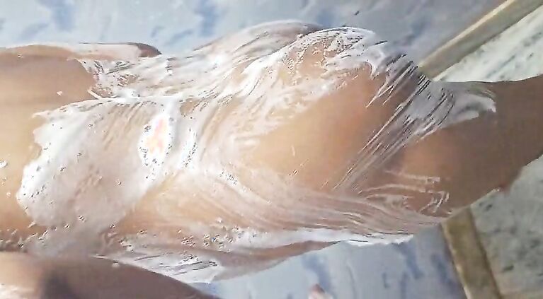 Hot wife bath time in shower