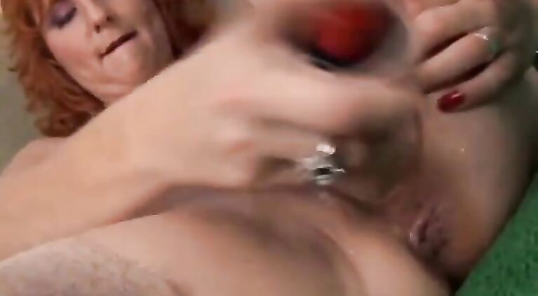 Sexy old spunker is a squirter when she masturbates
