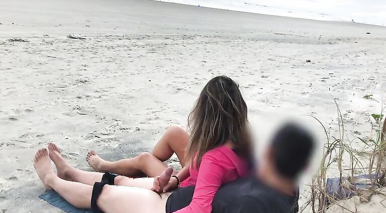 I won't leave the beach until you cum in my anus