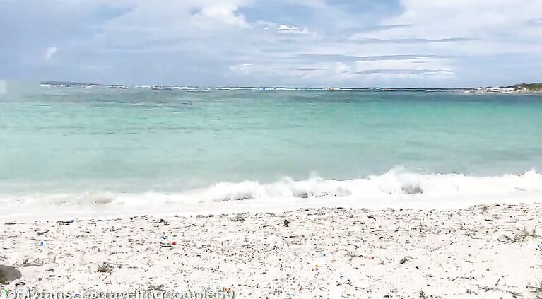 Wife sharing on nudist beach while hubby records, teenage slut gets fucked by a random guy on a nudist beach