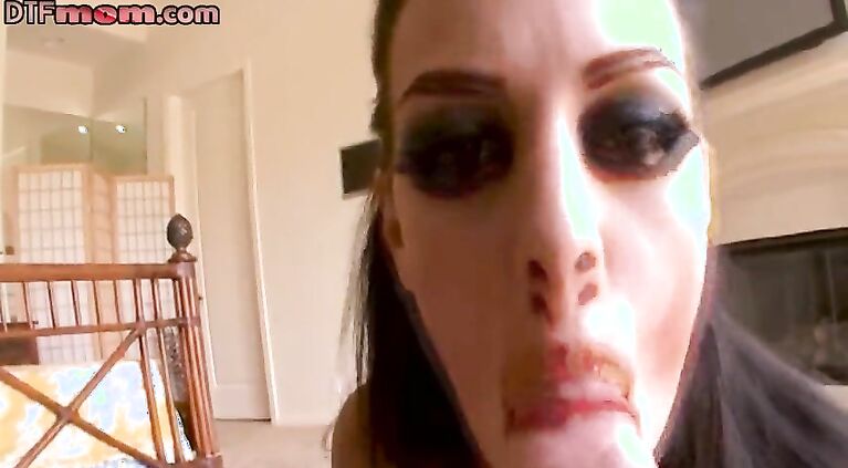 Bigtitted MILF sucking and tittyfucking dick in POV