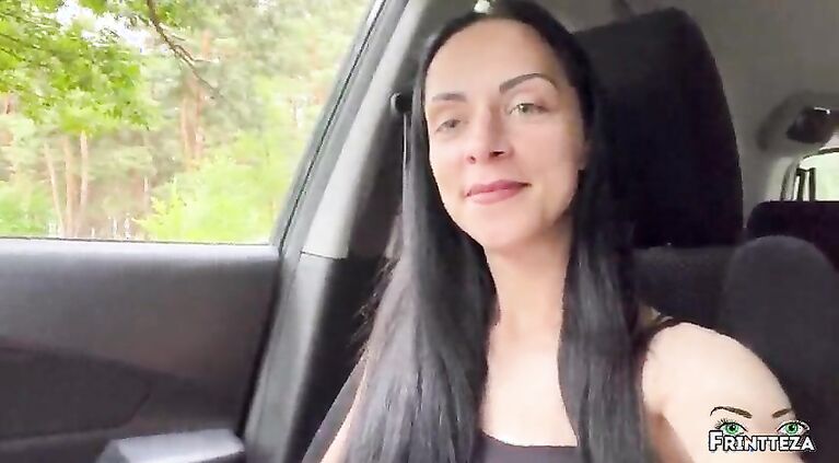 StepSister Fuck and Suck in the Car. Throatpie