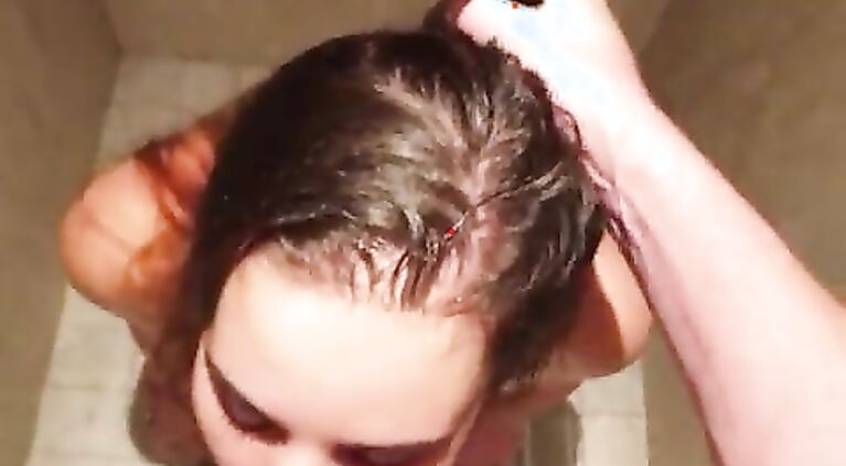 Stupid whore gets facefucked after getting a piss facial and being slapped and spat on