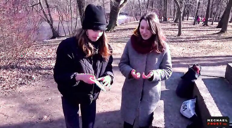 Try it! Street Bet With Stranger Girls - Public Agent - POV