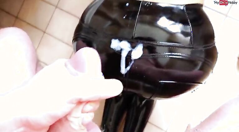 Big cock fucks me hard in the ass! FAT huge cumshot on the latex ass! DAYNIA