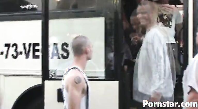 Pornstar Desire Moore Gangbanged Inside Bus