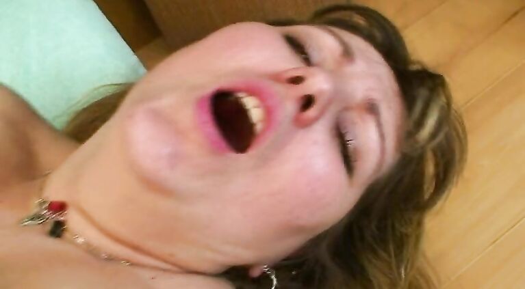 A massive titted lady from Germany enjoys getting sprayed with cum
