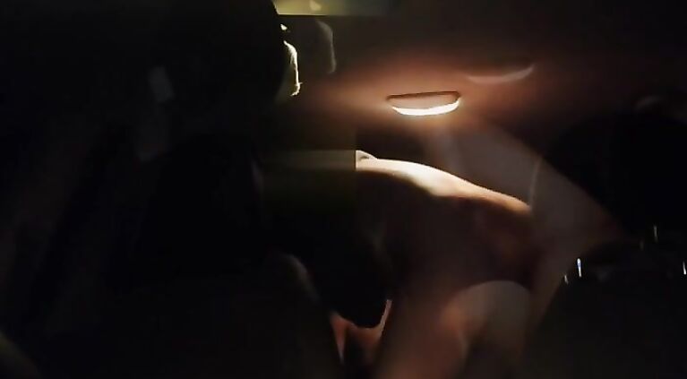 naughty wife got teased by the negao in the car