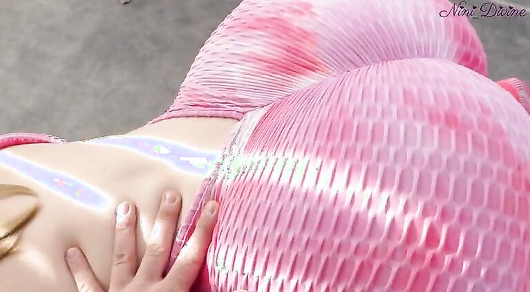 I fuck my French student's big round ass in her tight yoga pants!
