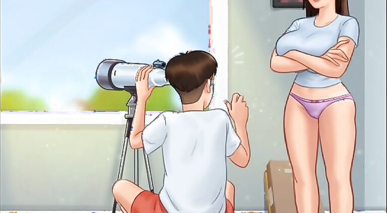 Summertime Saga #45 - He CAUGHT His Busty Roommate Masturbating