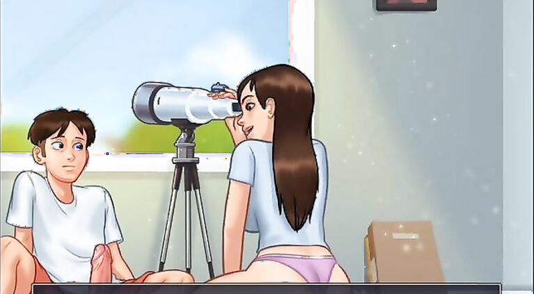 Summertime Saga #45 - He CAUGHT His Busty Roommate Masturbating