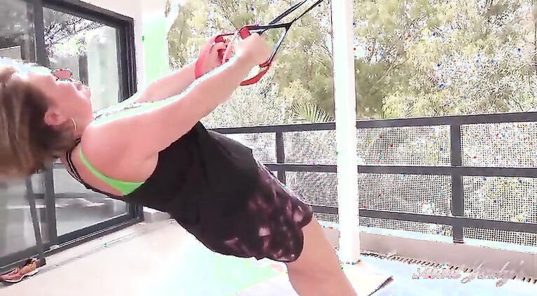 Auntjudys - 43yo Busty Amateur Jojo Does Yoga on the Terrace